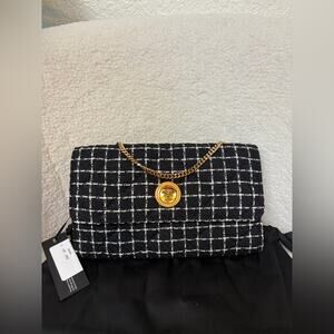 Versace Medusa Black and White Checkered Women's Bag NWT